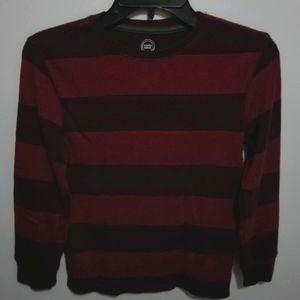 Wonder Nation Long Sleeve Crew Neck Waffle Knit Shirt Red Boys Size Large